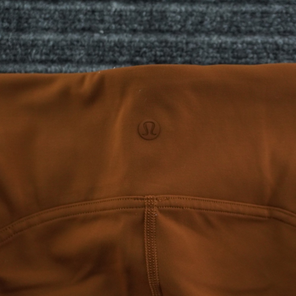 Lululemon‎ Leggings Womens XS Copper Brown High Rise Contoured Seam Activewear